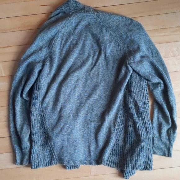 LLBean shaker-stitch open cardigan - Picture 6 of 6